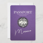 Paars Marokkaans Paspoort Trouwen Kaart (Achterkant)