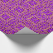 Paars Marokkaans patroonpatroon Cadeaupapier (Hoek)