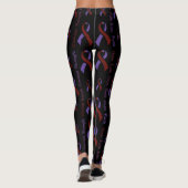 Paars/Maroon Hope Faith Sterke Courage.. Arachn Leggings (Achterkant)