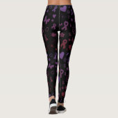 Paars/maroon Multi.. Arachnoiditis Leggings (Achterkant)