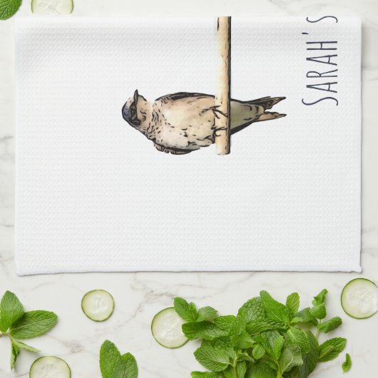  Paars Martin Douane Naam Bird Theedoek (Gevouwen)