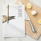  Paars Martin Douane Naam Bird Theedoek (Quarter Fold)