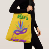 Paars Masker Mardi Gras Canvas tas (Dichtbij)