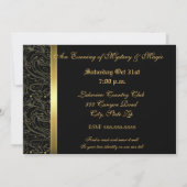 Paars Masquerade Ball Halloween Uitnodiging (Achterkant)