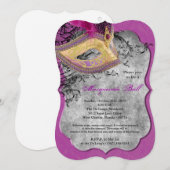 Paars Masquerade ballmaskerspel Costume Halloween  Kaart (Voorkant / Achterkant)