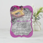 Paars Masquerade ballmaskerspel Costume Halloween  Kaart (Staand voorkant)