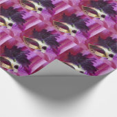 Paars Masquerade Masask Cadeaupapier (Hoek)