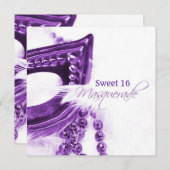 Paars Masquerade Masask Kaart (Voorkant / Achterkant)