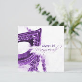 Paars Masquerade Masask Kaart (Staand voorkant)