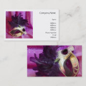 Paars Masquerade Masask Visitekaartje (Voorkant / Achterkant)