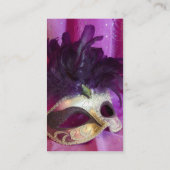 Paars Masquerade Masask Visitekaartje (Achterkant)