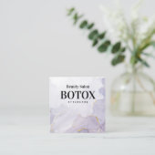 Paars Mauve Botox Aftercare Square Visitekaartje (Staand voorkant)
