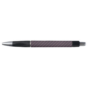 Paars mauve en houtskool vijf strepenpatroon pen