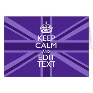 Paars Mauve Keep Calm En Jouw Tekst Union Jack