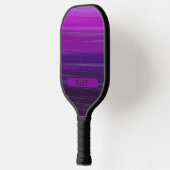 Paars Mauve Striped Add Name Monogram Team Pickleball Paddle (Links)