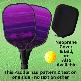 Paars Mauve Striped Add Name Monogram Team Pickleball Paddle