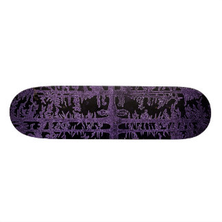 paars, mauve, zwart bos, in de bossen, coupl persoonlijk skateboard