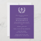 Paars MD Asclepius + lauwerkrans afstuderen Kaart (Voorkant)