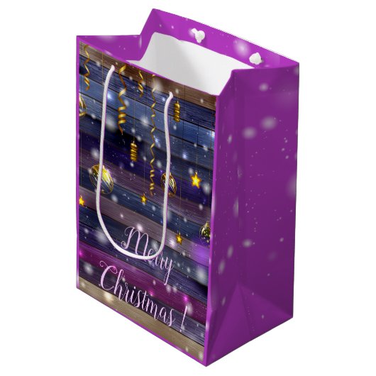 Paars Medium Cadeauzakje (Voorkant Gekanteld)