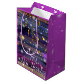 Paars Medium Cadeauzakje (Achterkant Gekanteld)