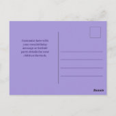  Paars meisje Foto gepersonaliseerd Briefkaart (Achterkant)