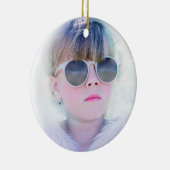 Paars meisje - Foto van de eerste Heilige Communie Keramisch Ornament (Rechts)