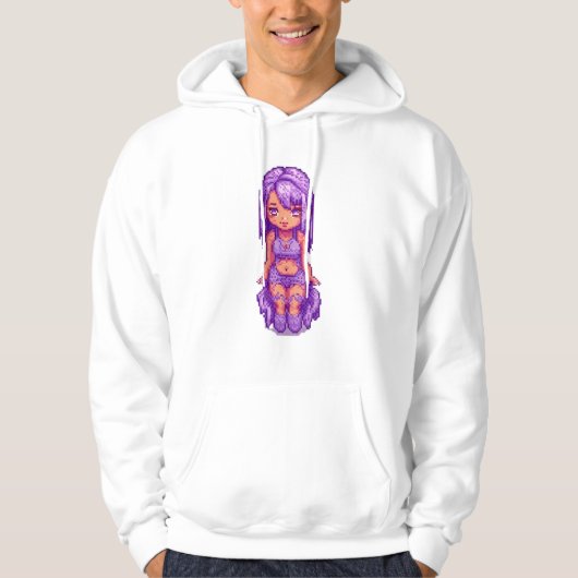 Paars meisje hoodie (Voorkant)
