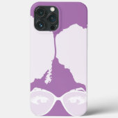 paars meisje met Afro met witte zonnebril Case-Mate iPhone Case (Achterkant)