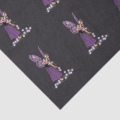  Paars meisje met gloeiende sterren Tissuepapier (Detail)