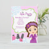 Paars  meisje Sa Birthday Kaart (Staand voorkant)