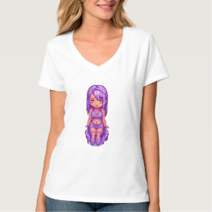 Paars meisje t-shirt