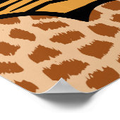 Paars Meisjesvingerafdrukken maken harten bekend m Poster (Hoek)