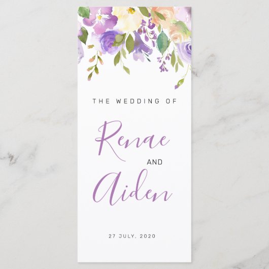 Paars menu (Achterkant)