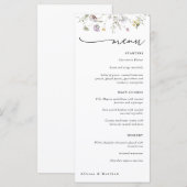 Paars menu Afzonderlijke bloem (Voorkant / Achterkant)