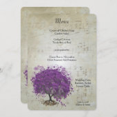 Paars menu Bindronden van het hart (Voorkant / Achterkant)