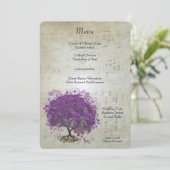 Paars menu Bindronden van het hart (Staand voorkant)