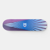 Paars met Blue Rays Dd Brand Skateboard (Horizontaal)