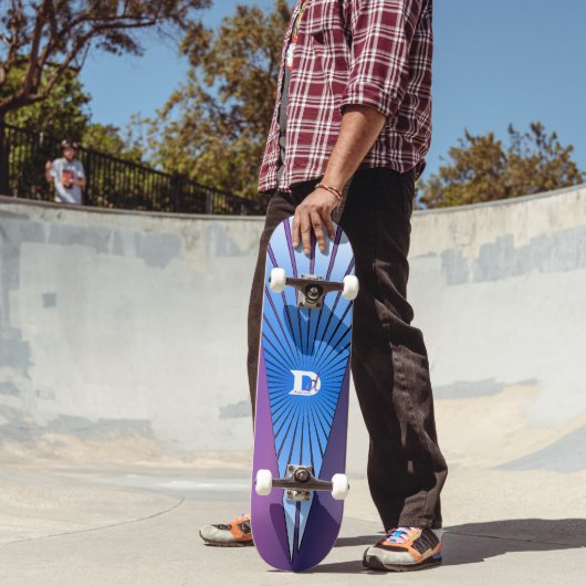 Paars met Blue Rays Dd Brand Skateboard (Buiten 2)