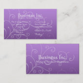 Paars met decoratieve wervelkolom visitekaartje (Voorkant / Achterkant)