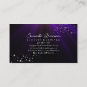 Paars met edelstenen diamanten visitekaartje (Achterkant)