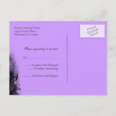 Paars met een aangepast RSVP-Briefkaart op basis v Uitnodiging Briefkaart (Achterkant)