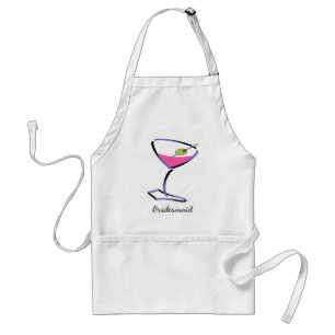 paars met een funky martini standaard schort