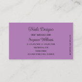 Paars met een prachtige Lila hartslag en eenvoudig Visitekaartje (Achterkant)