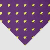 Paars met gele sterren tissuepapier (Detail)