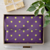 Paars met gele sterren tissuepapier (Geschenk)