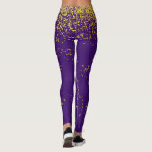 Paars met Gold Accent-Leggings Leggings (Achterkant)
