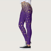 Paars met Gold Accent-Leggings Leggings (Links)