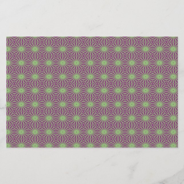 Paars met groenboek trippy Pattern-papier (Voorkant)