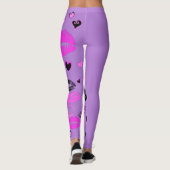 Paars met hart en nieren leggings (Achterkant)