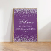 Paars met het Zilveren Glitter Weddenschap Poster